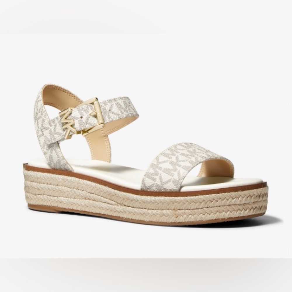 NWB - Michael Kors Richie Logo Platform Espadrille Sandals Size 8.5